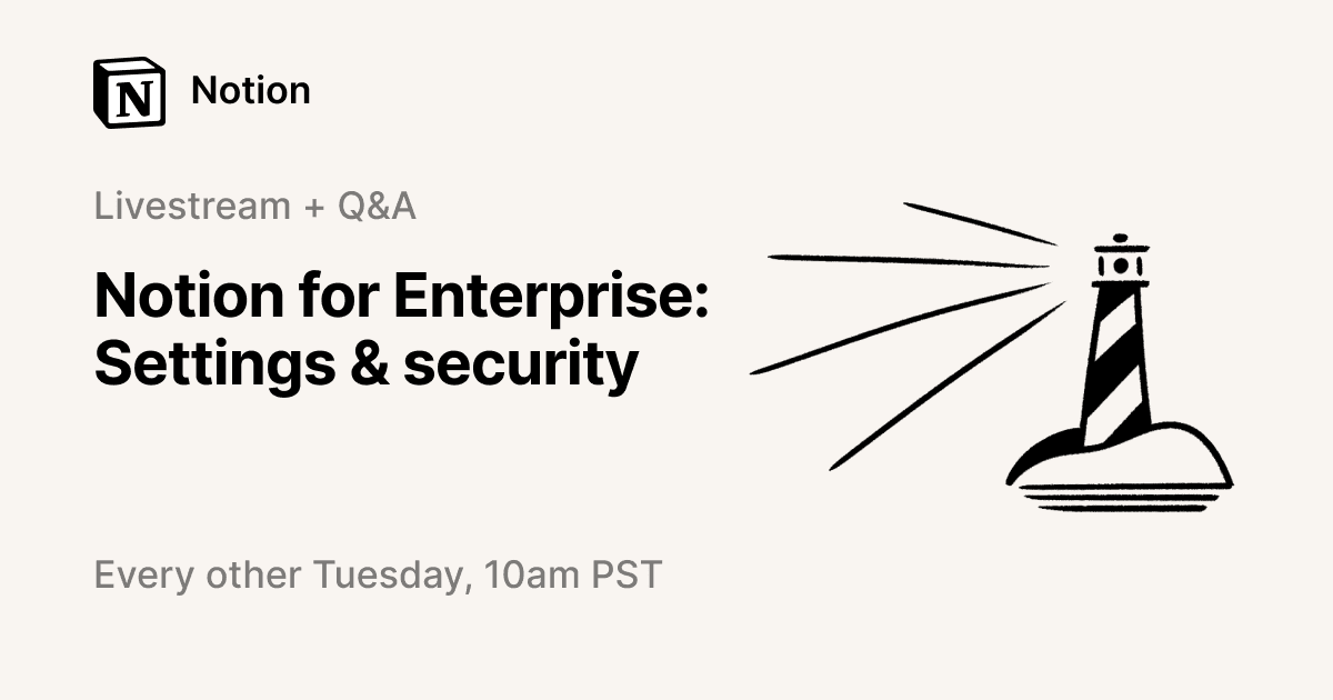Notion for Enterprise: Settings & security