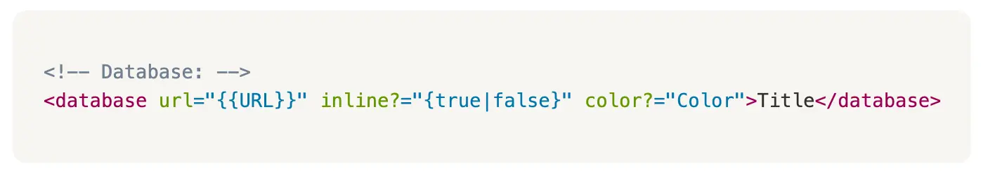 Notion-flavored Markdown: Databases