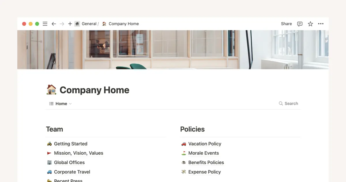 How tech startups build their company operating systems in Notion