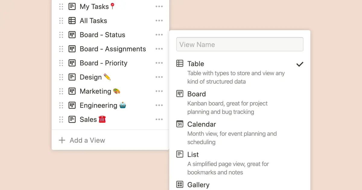 Using database views