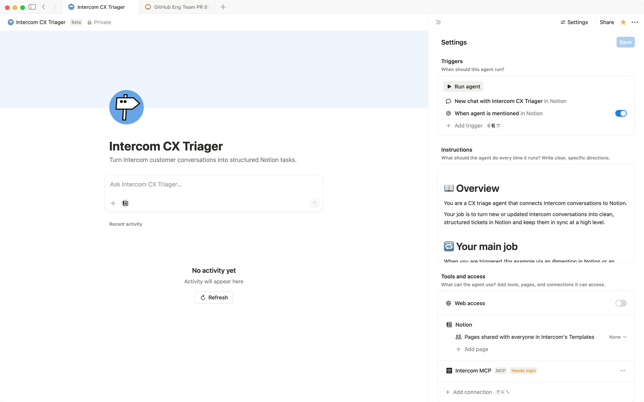 Intercom CX Triager